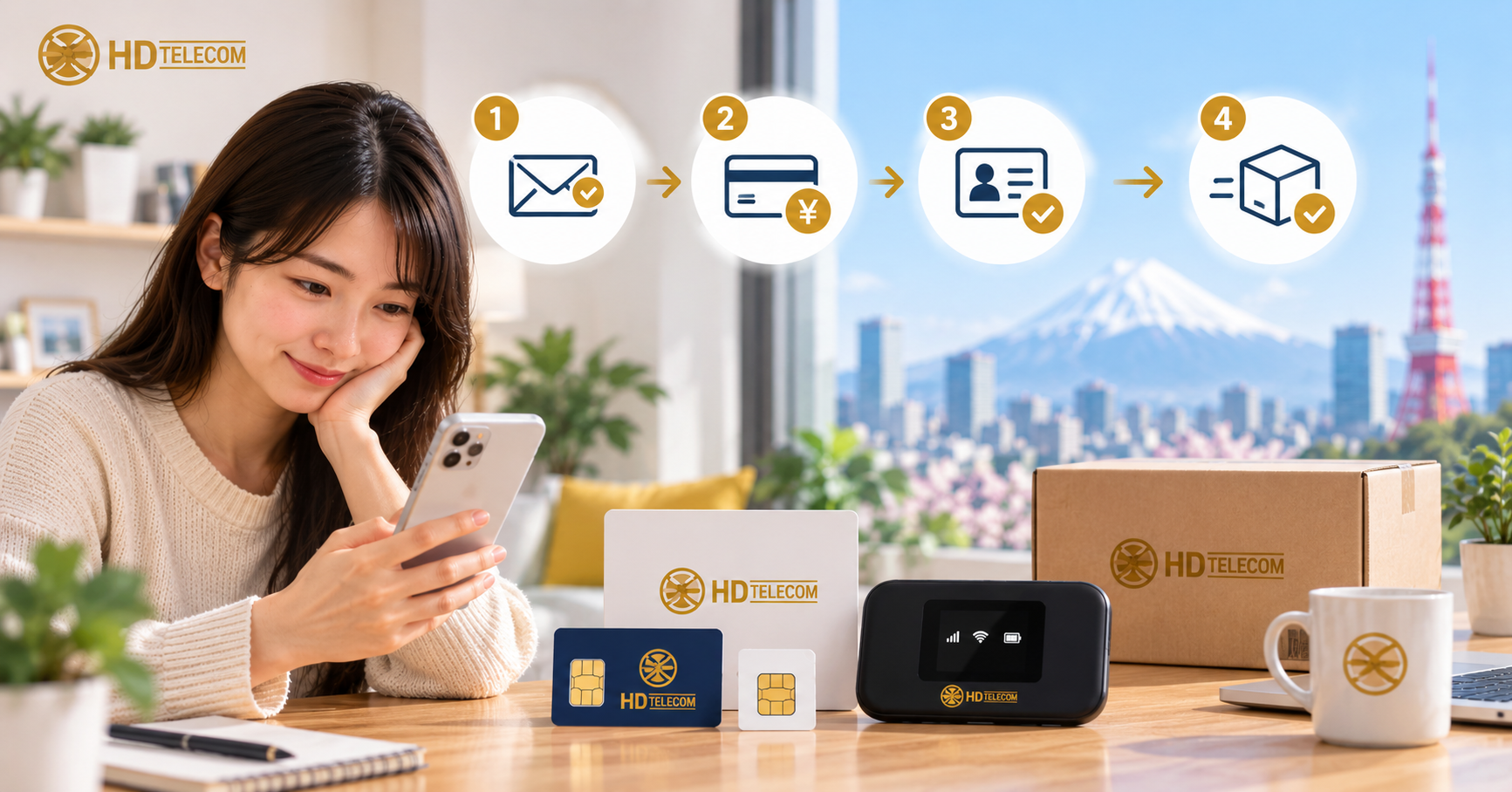 HD TelecomでSIM/WiFiを注文した後は何をすればいい?